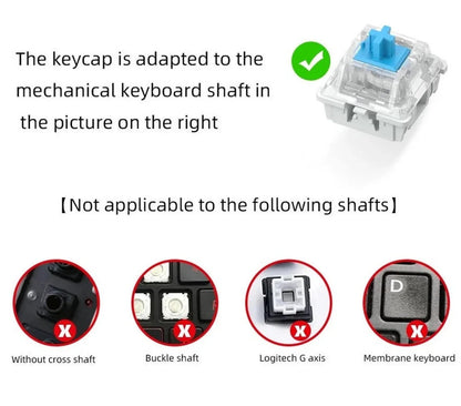 Projekt Melody Anime Theme Backlit Keycap Set-61, 87, 104 Keys with 6.25 Layout | Anime Keycap Set | Gaming Keyboard Backlit Keycap Set