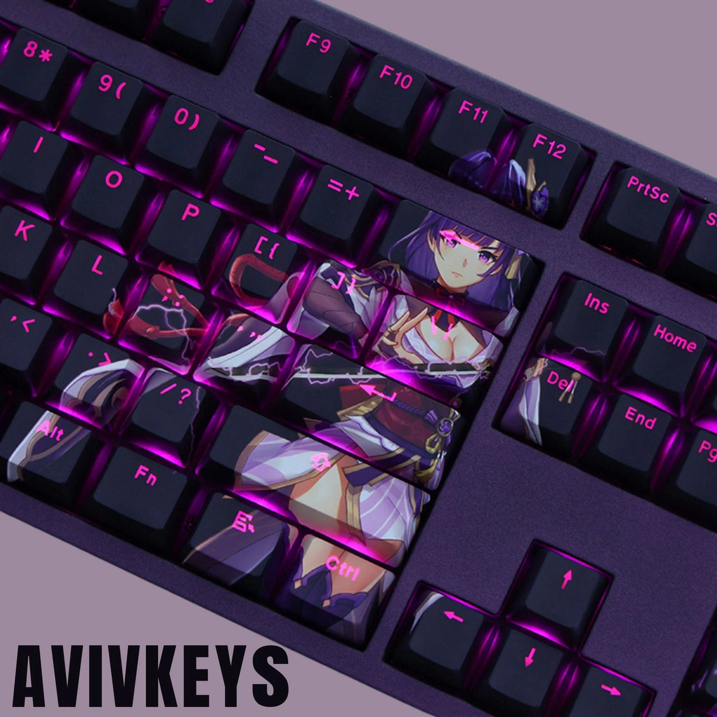 Anime Keycap Set, RGB Backlit Keycap Set, PBT Keycap Set, OEM Profile, 108 Keys for Mechanical Keyboard, Gamer Keycaps, Custom Keycap,