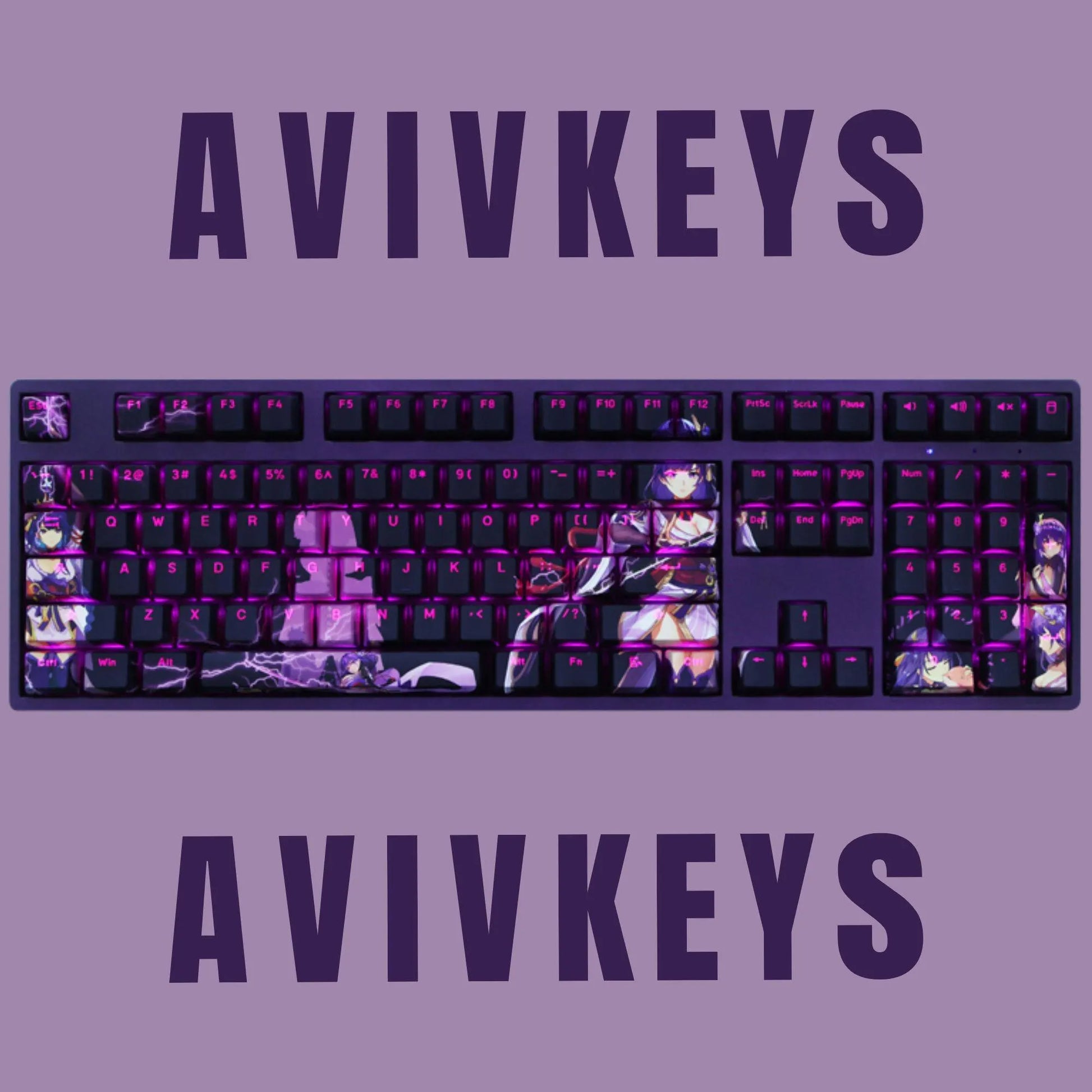 Anime Keycap Set, RGB Backlit Keycap Set, PBT Keycap Set, OEM Profile, 108 Keys for Mechanical Keyboard, Gamer Keycaps, Custom Keycap,