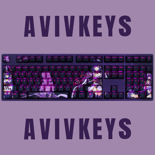 Anime Keycap Set, RGB Backlit Keycap Set, PBT Keycap Set, OEM Profile, 108 Keys for Mechanical Keyboard, Gamer Keycaps, Custom Keycap,