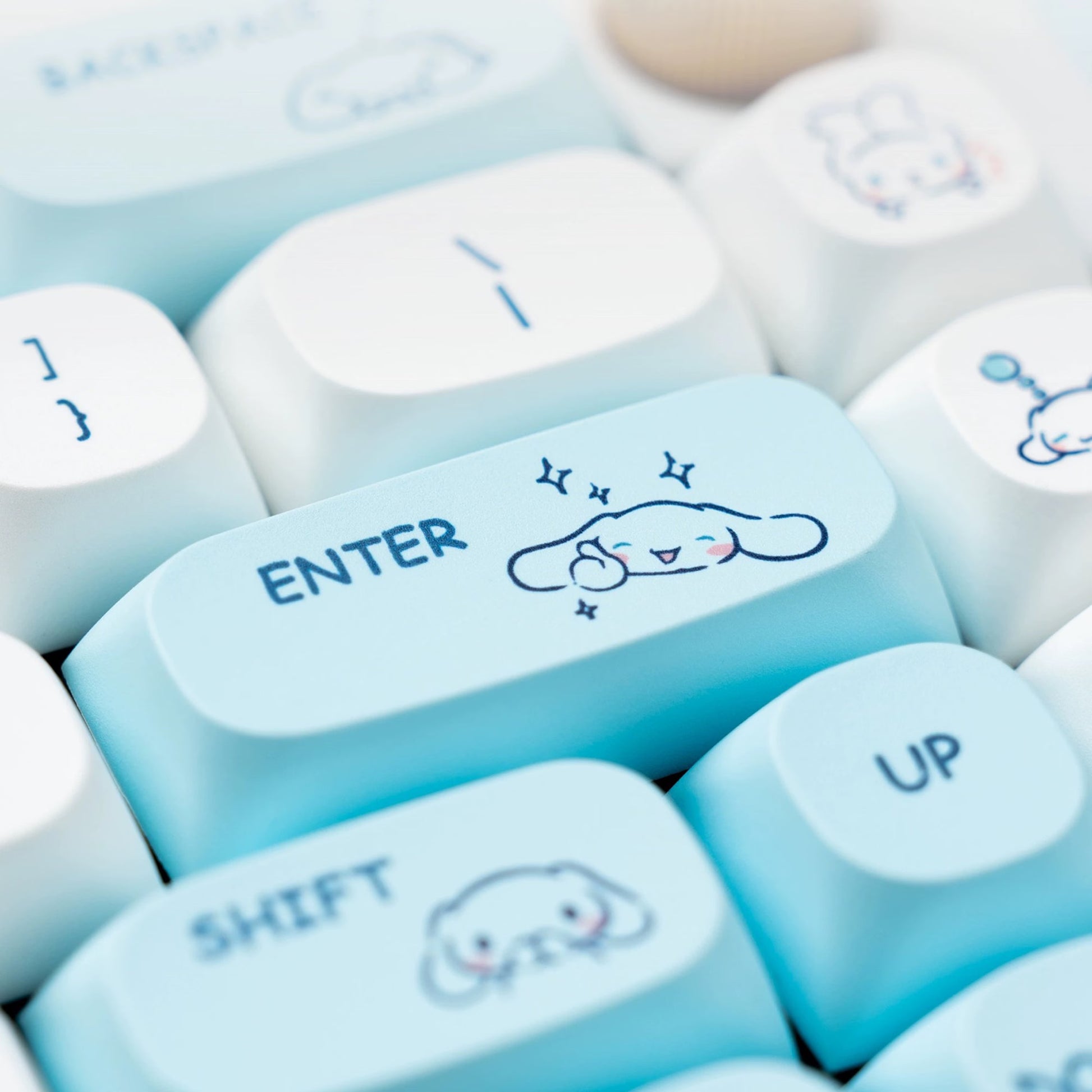 Japanese Style Cinnamoroll 124 PCS MA Profile Anime Keycap Set for Mechanical Keyboard｜Gift for Him|Custom Keycaps|Keycaps ONLY
