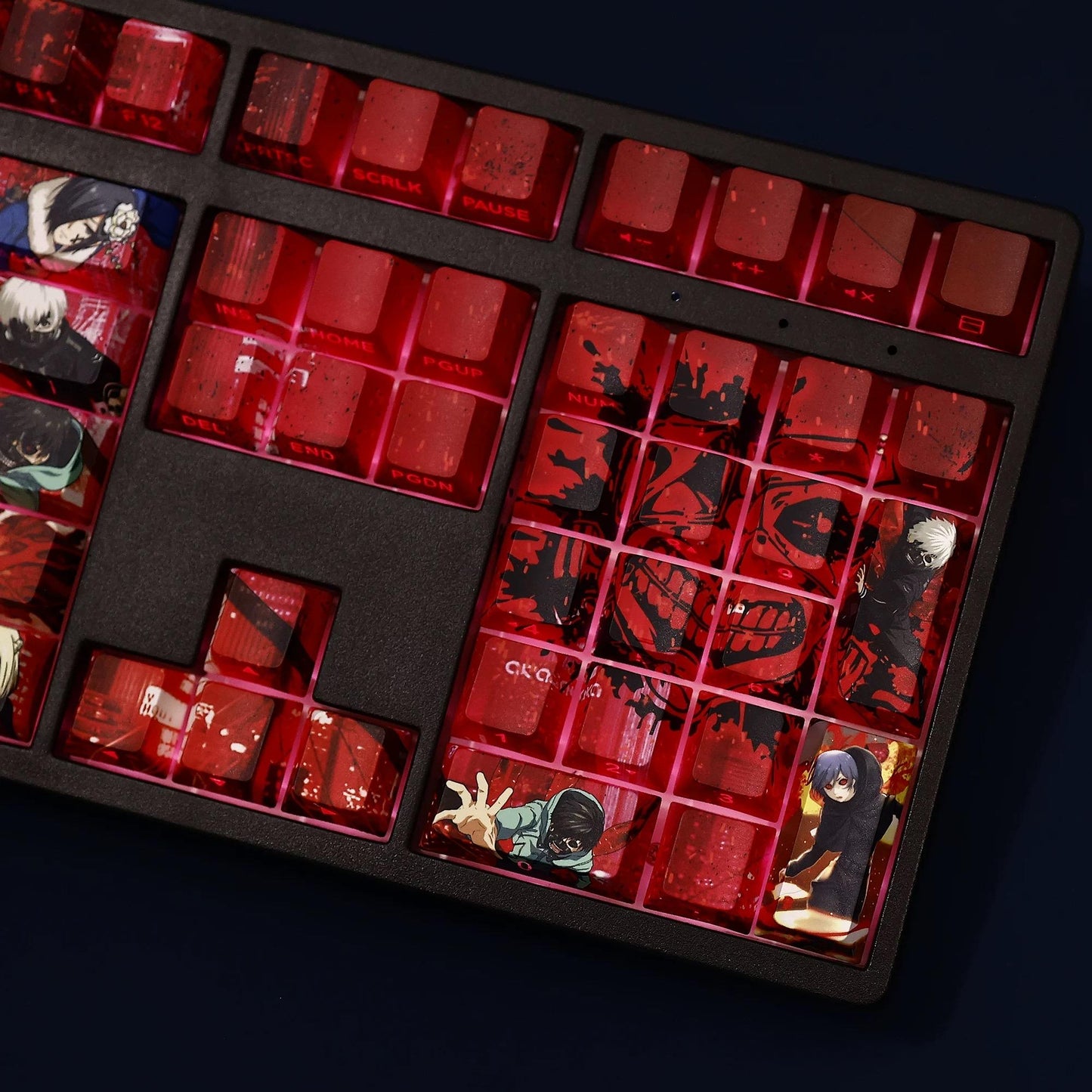 Tokyoo Goul PBT 108 Keys Cherry Profile Keycaps Set, Cute Keycaps, Custom Keycaps