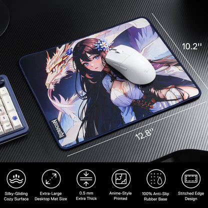 P046 Anime Blue Gaming Mouse Pad/Desk Mat