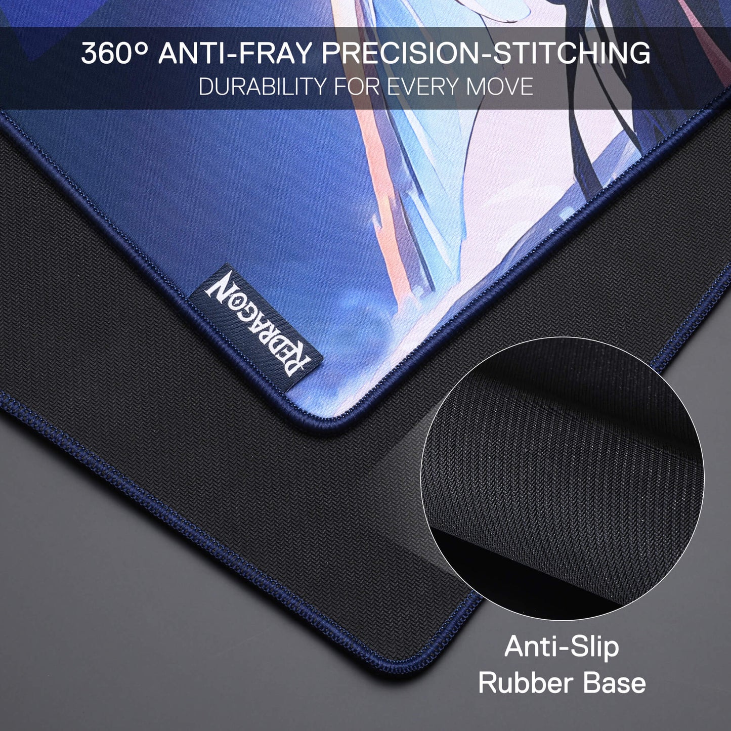 P046 Anime Blue Gaming Mouse Pad/Desk Mat
