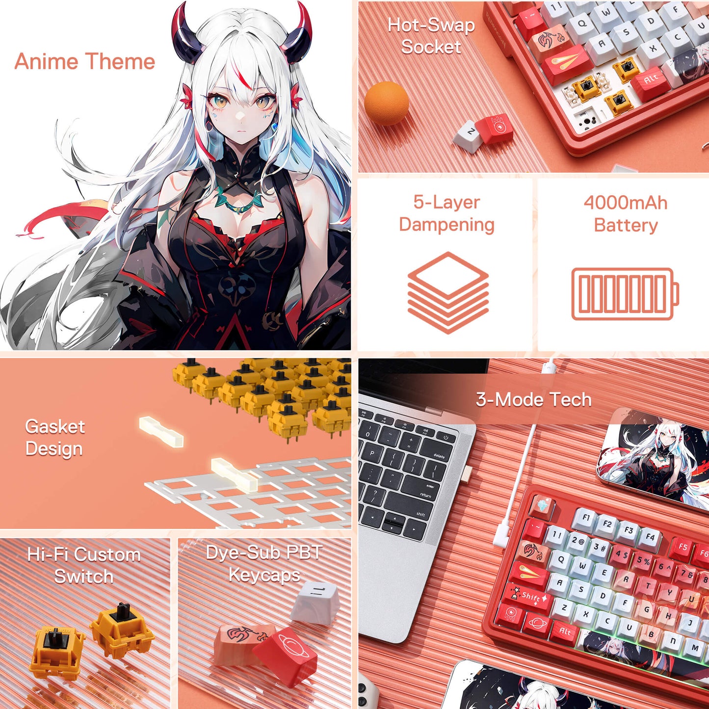 UCAL K673 PRO Anime Keyboard