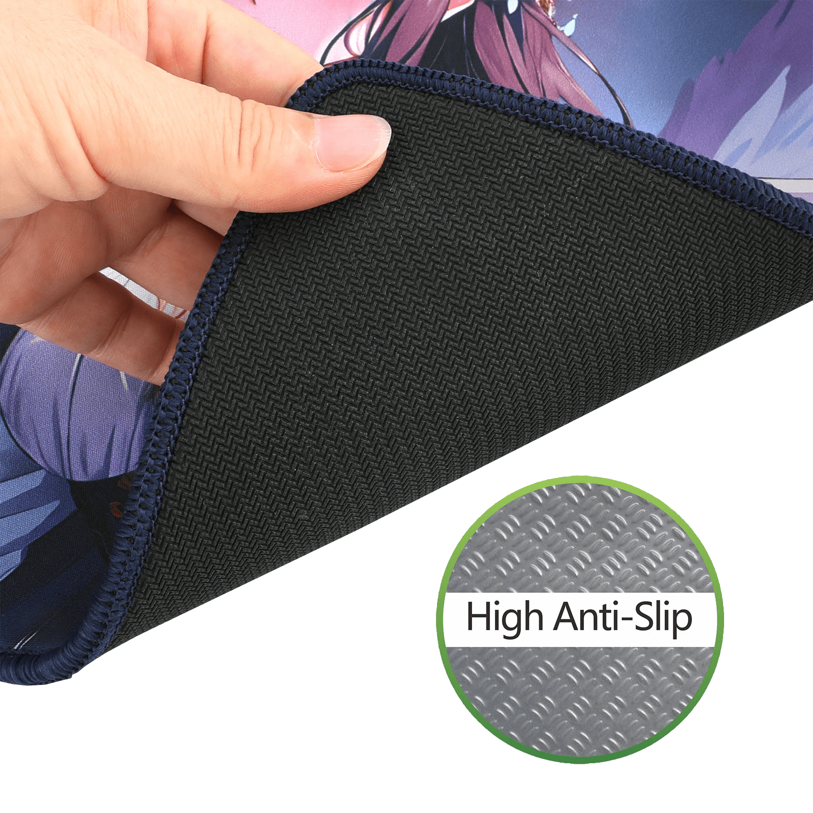 P046 Anime Blue Gaming Mouse Pad/Desk Mat