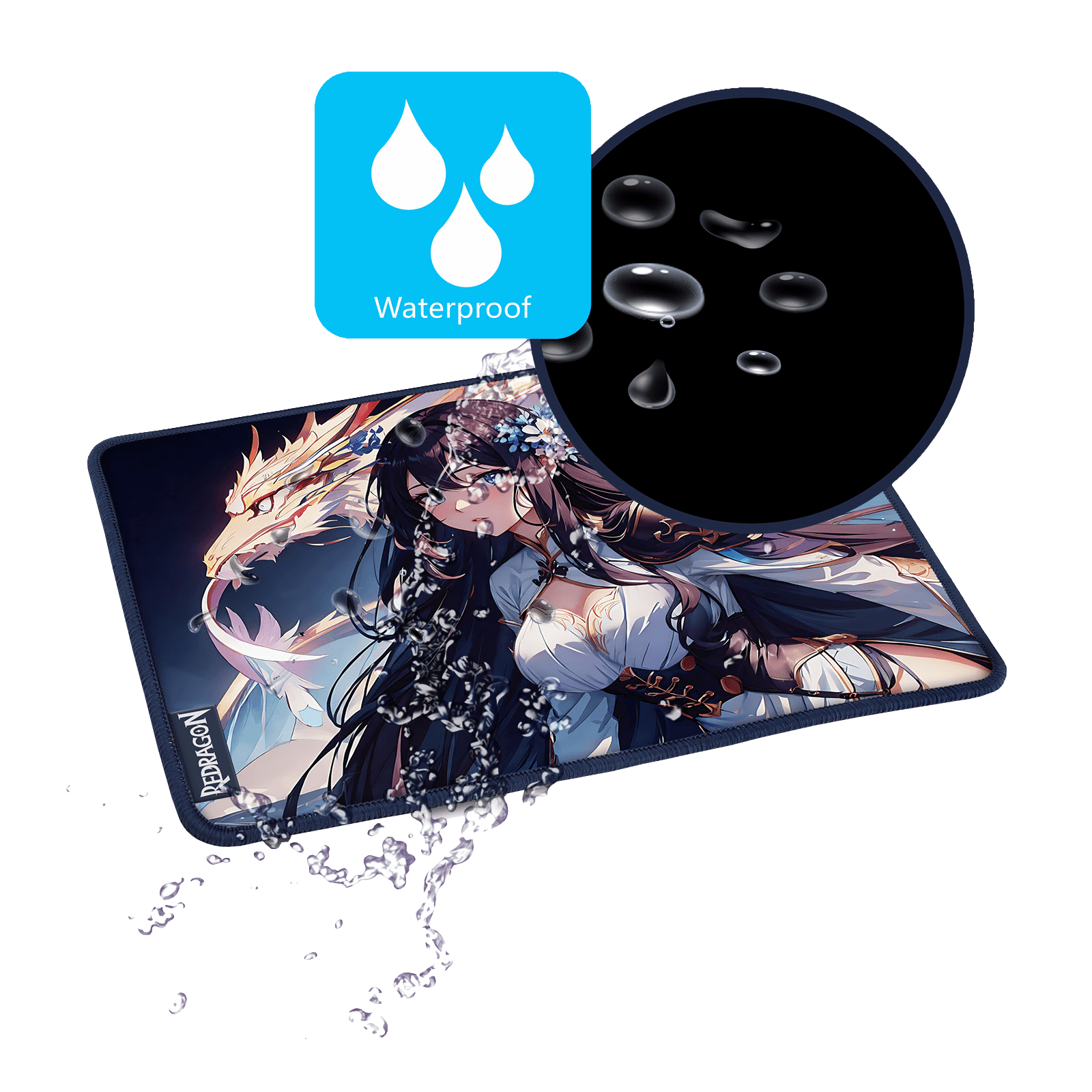 P046 Anime Blue Gaming Mouse Pad/Desk Mat