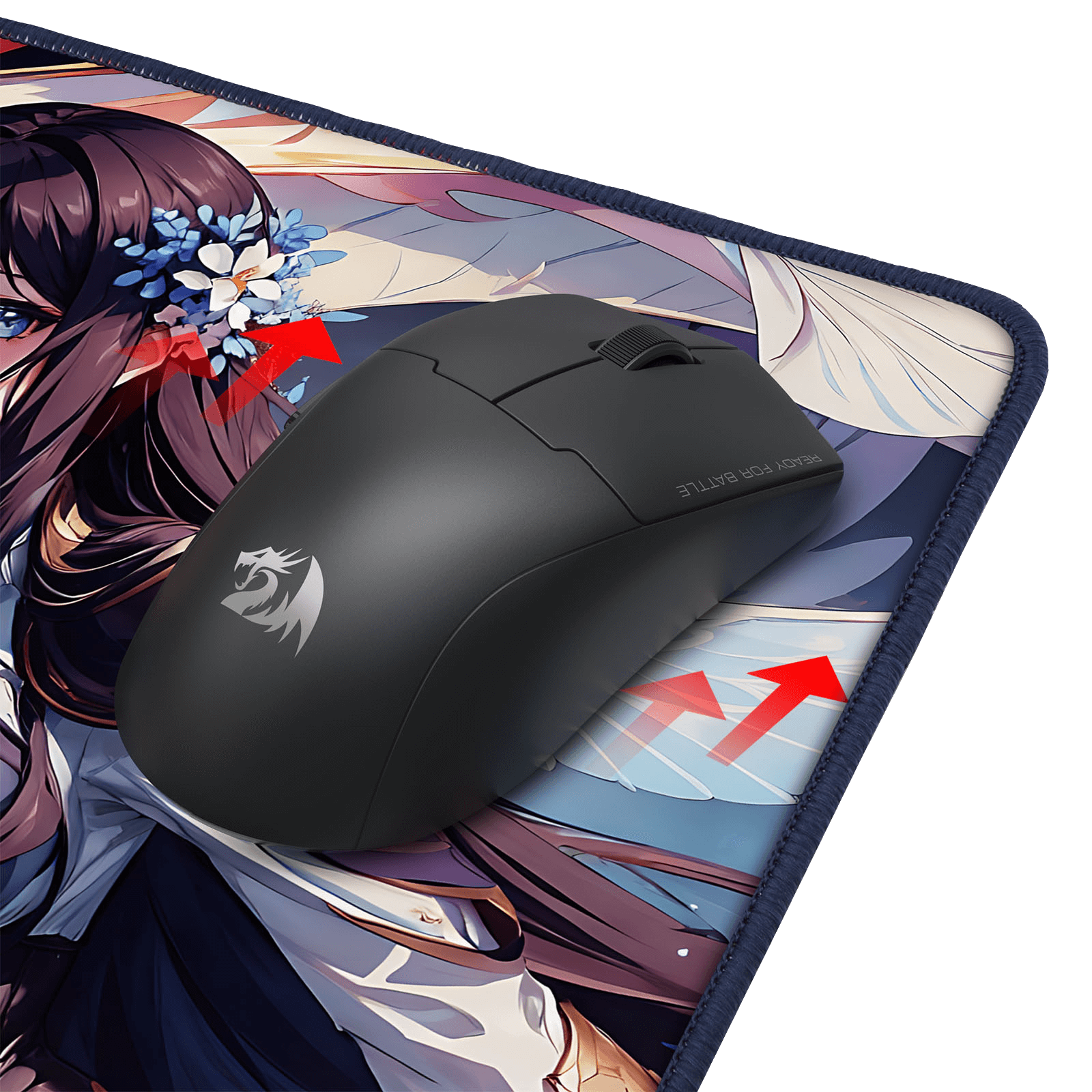 P046 Anime Blue Gaming Mouse Pad/Desk Mat