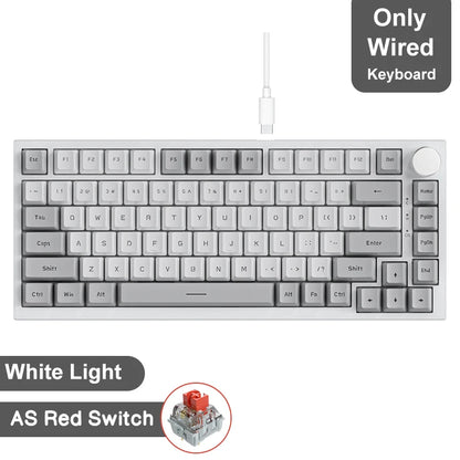 Ak820/Ak820Pro Gaming Mechanical Keyboard Bluetooth 5.1/Wireless/C-Wired Customized Keyboard with Knob Hot Swapping Gasket
