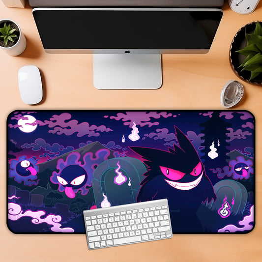 Gengar Desk Mat Anime Desk Pad Gaming Mousepad XL Extra Large Mouse Pad, Gaming Mouse Pad, Keyboard Mat, Deskmat, Deskpad Gamer Gift for Him