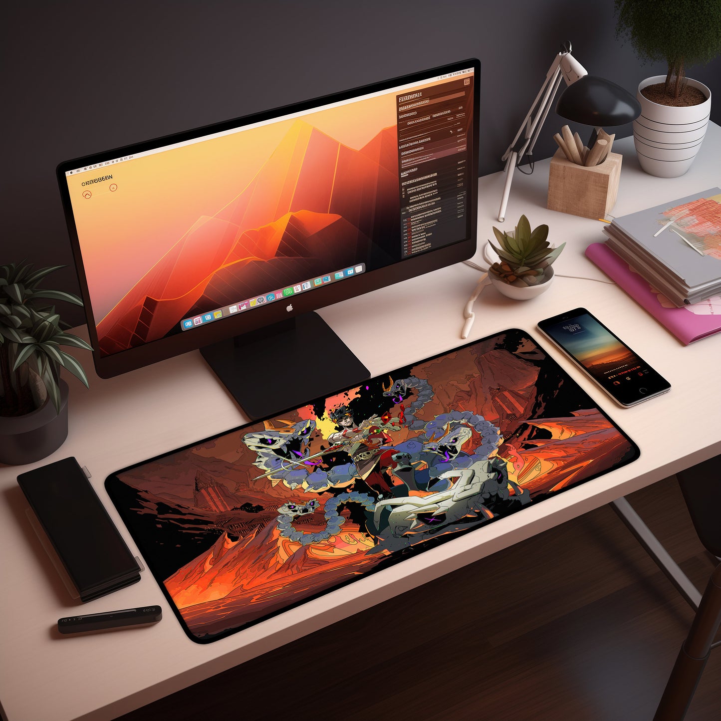 Hades Large Desk Pad, Desk Mat Game Mouse Pad, Gaming Keyboard Mat Pad, Mousepad, Gaming Mouse Mat, XXL Mouse Pad, Gamer Gift for Him