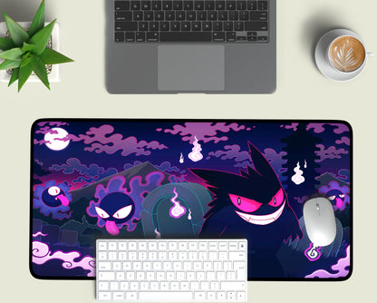 Gengar Desk Mat Anime Desk Pad Gaming Mousepad XL Extra Large Mouse Pad, Gaming Mouse Pad, Keyboard Mat, Deskmat, Deskpad Gamer Gift for Him