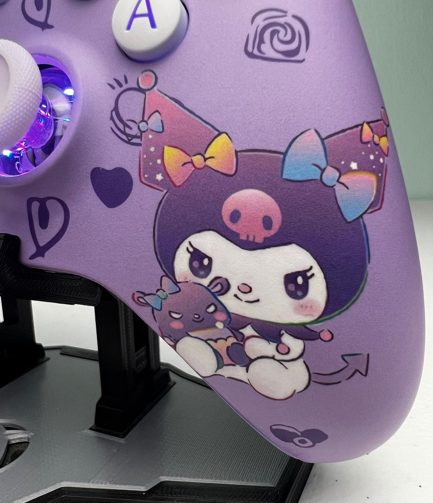 Kawaii Violet Theme - Cute Cartoon - RGB LED - Custom Wireless Controller for Xbox or PC