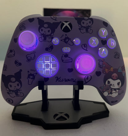 Kawaii Violet Theme - Cute Cartoon - RGB LED - Custom Wireless Controller for Xbox or PC