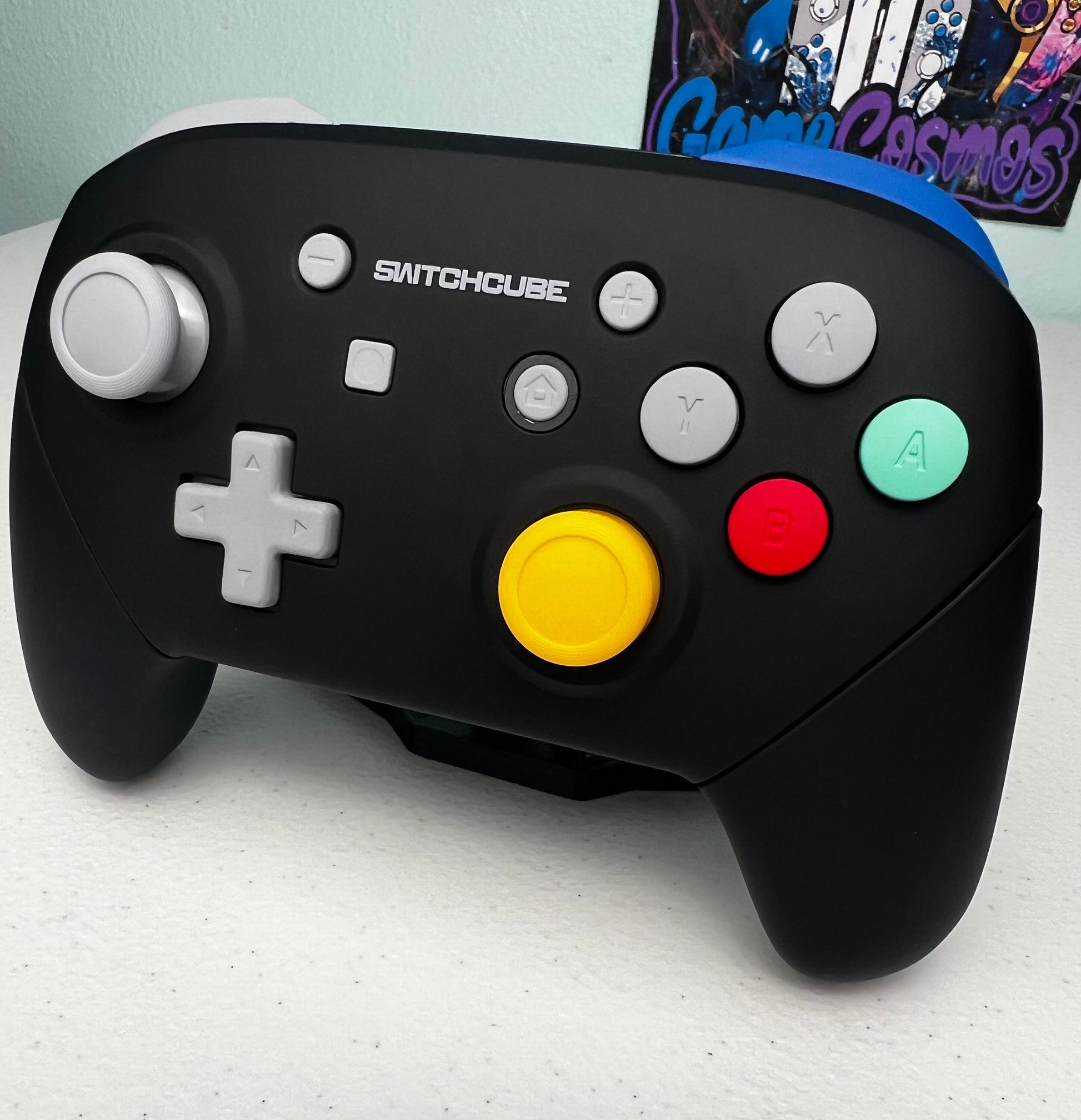 Custom GC Style - Soft Touch Black - Wireless Pro Controller for the Switch or PC