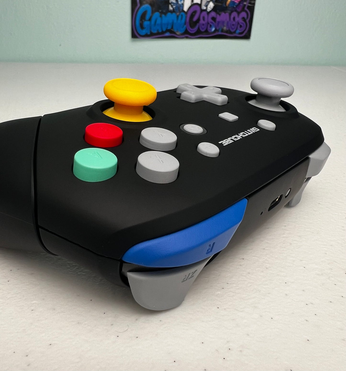 Custom GC Style - Soft Touch Black - Wireless Pro Controller for the Switch or PC