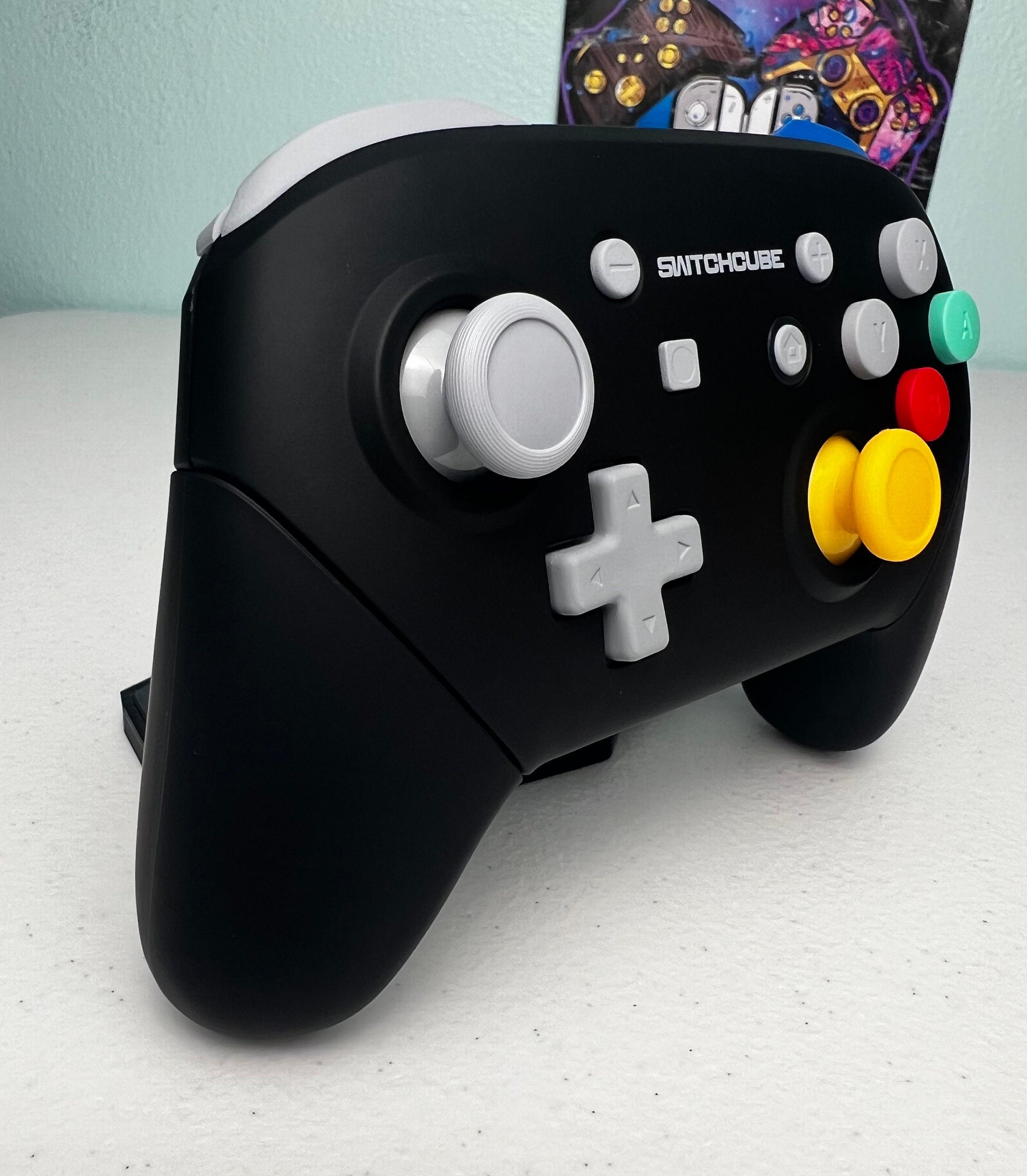 Custom GC Style - Soft Touch Black - Wireless Pro Controller for the Switch or PC