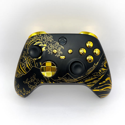 Golden Wave (Black) Series X/S & PC Custom Modded Controller