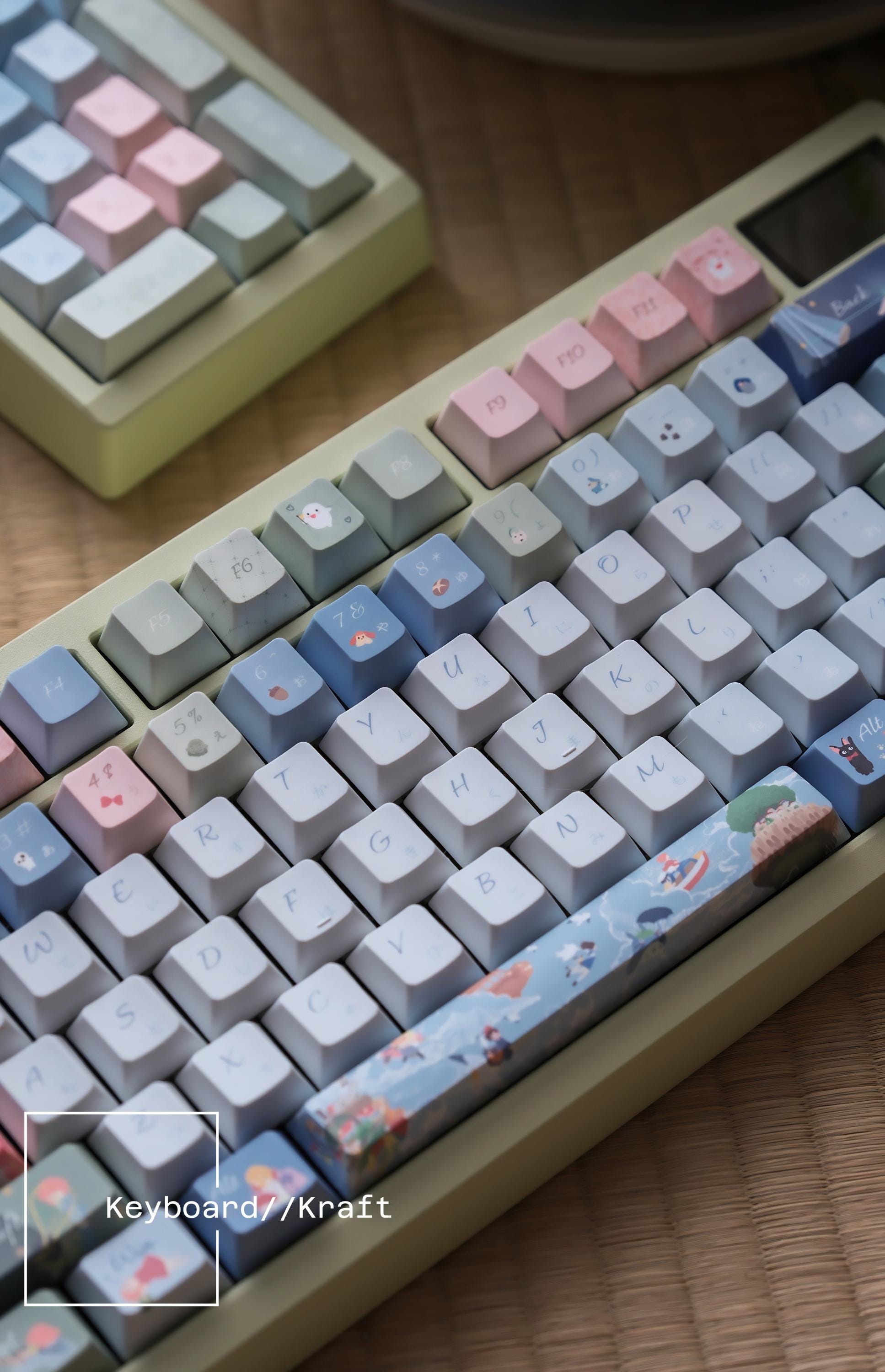 Ghibli Anime Japanese Style Keycap 143 Set | PBT Custom & Handmade for All Mechanical Keyboard Cherry MX and MX Style Switches | Gift
