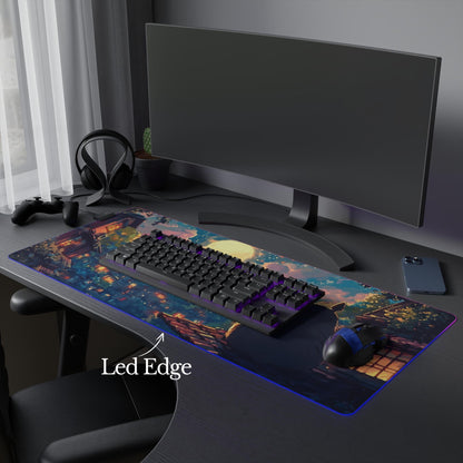Anime Desk Mat Aesthetic Anime Mousepad | Anime Merch Art Large RGB Mouse Pad | Cute Deskmat Anime Playmat - Desk Pad Japanese Art