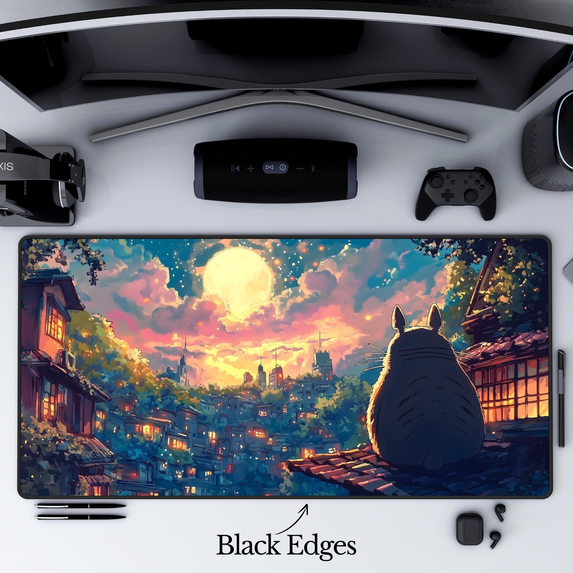 Anime Desk Mat Aesthetic Anime Mousepad | Anime Merch Art Large RGB Mouse Pad | Cute Deskmat Anime Playmat - Desk Pad Japanese Art