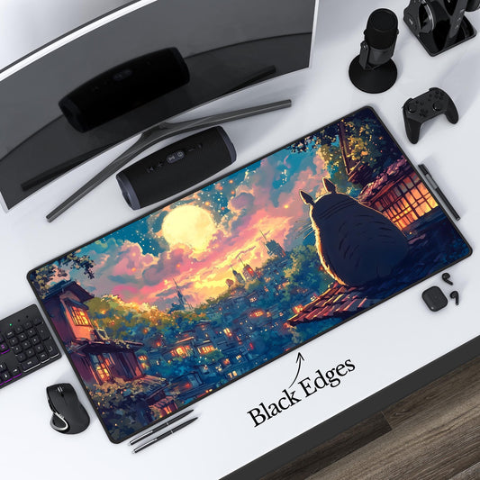 Anime Desk Mat Aesthetic Anime Mousepad | Anime Merch Art Large RGB Mouse Pad | Cute Deskmat Anime Playmat - Desk Pad Japanese Art