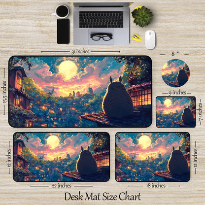 Anime Desk Mat Aesthetic Anime Mousepad | Anime Merch Art Large RGB Mouse Pad | Cute Deskmat Anime Playmat - Desk Pad Japanese Art