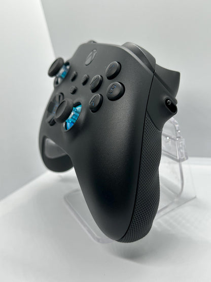 Solid Black Custom Modded RGB LED Wireless Controller for Xbox or PC
